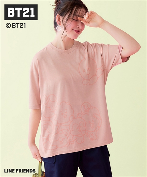 ニッセン（nissen） Tシャツ カットソー レディース BT21 ゆる