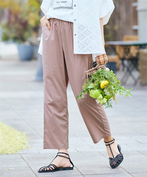 ニッセン（nissen） ストレートパンツ レディース ストレッチ うす軽