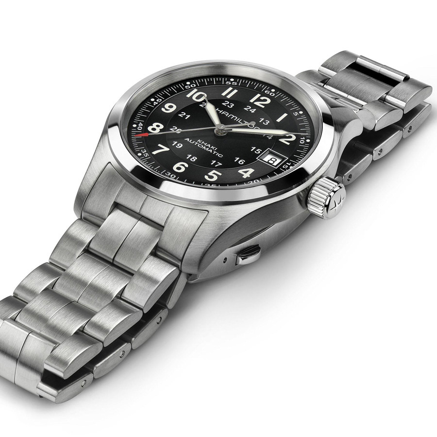 ハミルトン カーキフィールド オート 38mm H70455133 Khaki Field Auto - Dial color:Black - H70455133 | Hamilton Watch