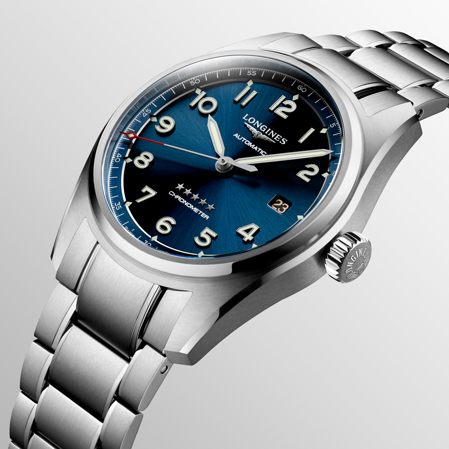 LONGINES 自動巻き時計 青文字盤 スピリット ロンジン スピリット 自動巻、ステンレススティール、ブルー