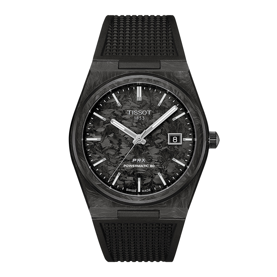 TISSOT（ティソ） TISSOT PRX ご購入特典つき カーボン メンズ腕時計