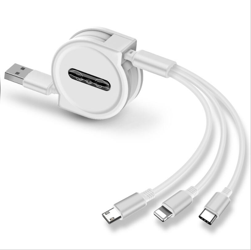 充電ケーブル 3in1 巻き取り ケーブル iPhone USBケーブル 巻き取り USB Type-c 巻取り 充電 Android ケーブル  一本三役 3A 急速充電 コンパクト 送料無料 :USB-3IN1:NISSIN精品工房 - 通販 - Yahoo!ショッピング