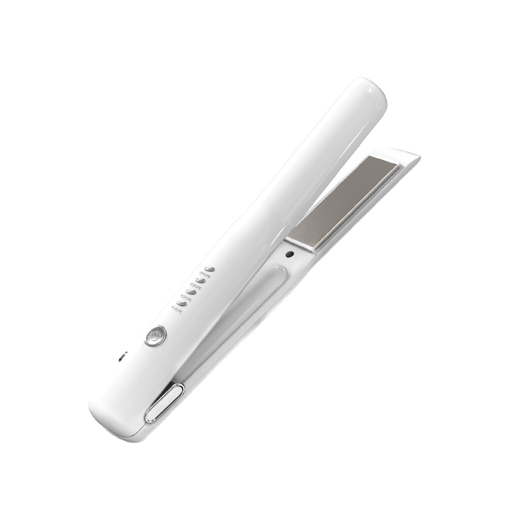 ホワイト ストレートヘアアイロン 期間限定400円OFF】ヘアアイロン コードレス ミニ 充電式 ストレート