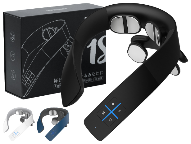グッドデザイン賞受 ネックマッサージャー 首マッサージ器 マッサージ器機 NIPLUX NECK RELAX 1S ネックリラックス EMS 小型 プレゼント ホワイトデー ギフト