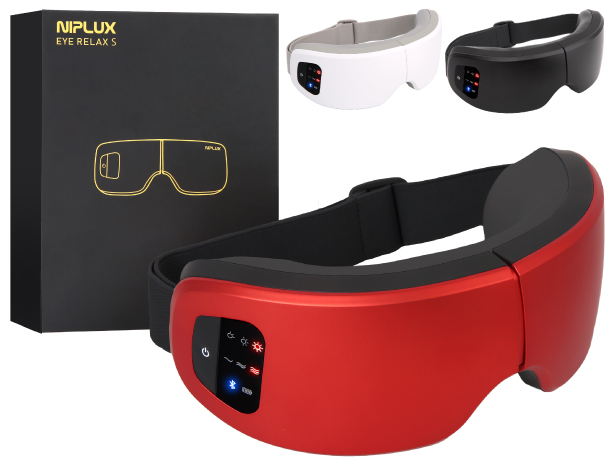 アイマッサージャー 充電式ホットアイマスク NIPLUX EYE RELAX S アイリラックスエス アイケア 目元美顔器 マッサージ器 温熱 加圧 揉み 母の日 プレゼント