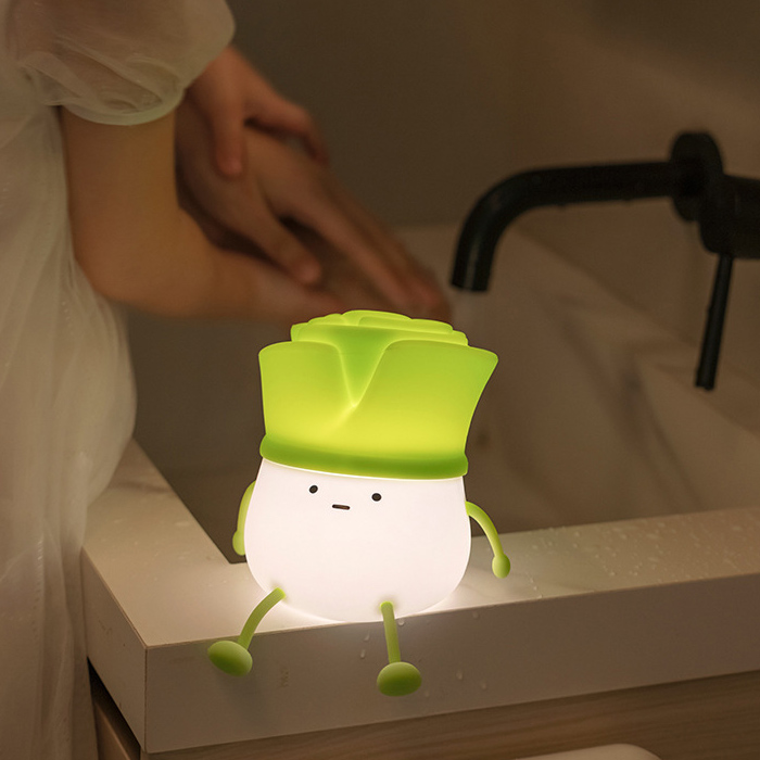 ナイトライト かわいい ネギ ねぎ 葱ライト デスクライト LED ランプ スマホスタンド機能 USB充電式タイマー付き 3段階調光 子供部屋 授乳 |  | 09