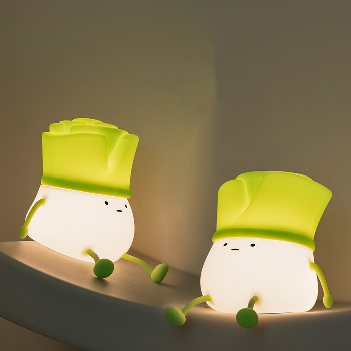 ナイトライト かわいい ネギ ねぎ 葱ライト デスクライト LED ランプ スマホスタンド機能 USB充電式タイマー付き 3段階調光 子供部屋 授乳 |  | 02