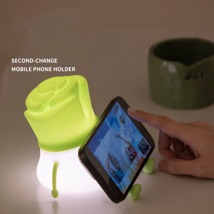 ナイトライト かわいい ネギ ねぎ 葱ライト デスクライト LED ランプ スマホスタンド機能 USB充電式タイマー付き 3段階調光 子供部屋 授乳 |  | 03
