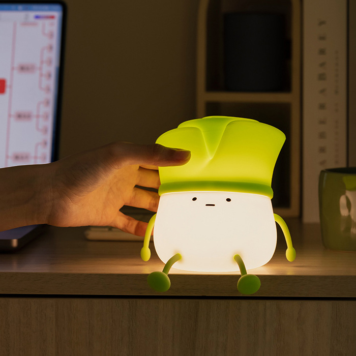 ナイトライト かわいい ネギ ねぎ 葱ライト デスクライト LED ランプ スマホスタンド機能 USB充電式タイマー付き 3段階調光 子供部屋 授乳 |  | 05