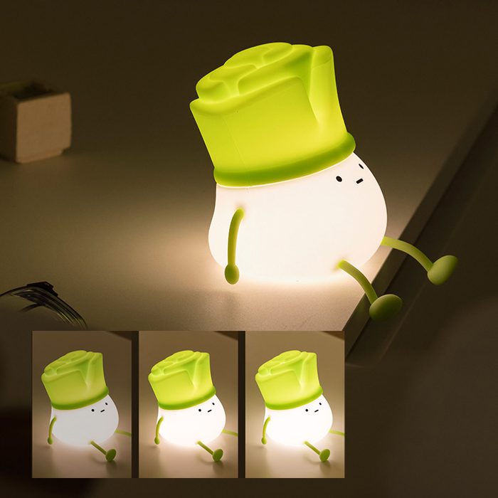 ナイトライト かわいい ネギ ねぎ 葱ライト デスクライト LED ランプ スマホスタンド機能 USB充電式タイマー付き 3段階調光 子供部屋 授乳 |  | 07