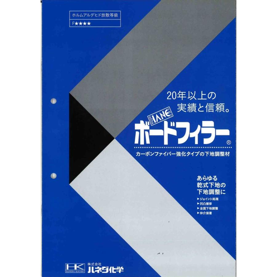塗り壁仕上用の薄塗下地調整塗材、ハネボードフィラー。石膏ボード・モルタル・コンクリートに。ハネダ化学。