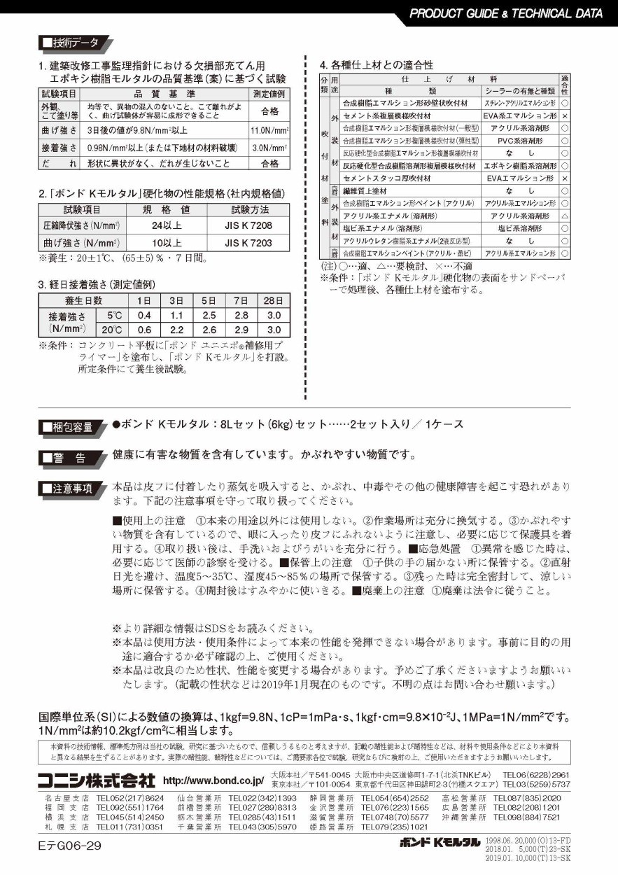 ボンド Ｋモルタル 8L×2セット/ケース : konisibondkmoru : 日曜左官