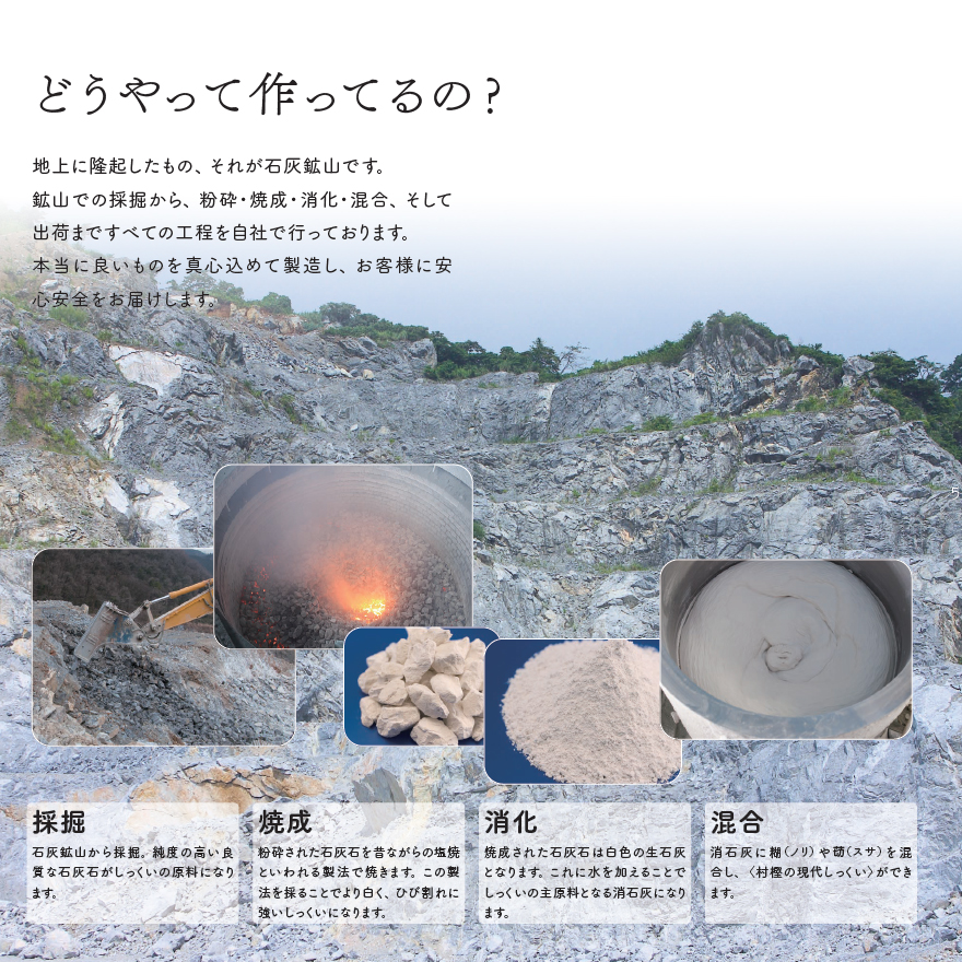 村樫の現代しっくい、スムース20kg缶・ソフト22kg缶・カジュアル25kg缶。村樫石灰工業、現代漆喰。