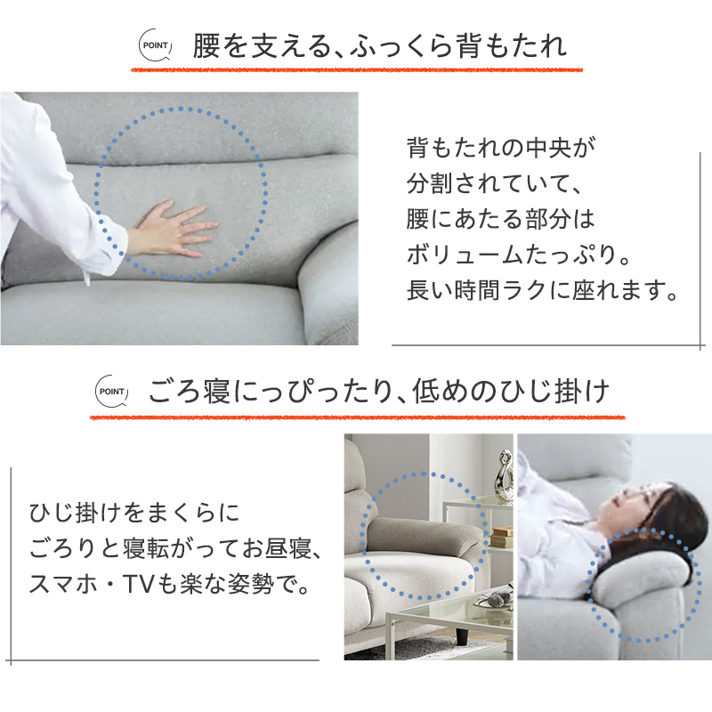 ニトリ 3人掛け布張りソファ(MK02 KD NV) : ニトリ Yahoo!店
