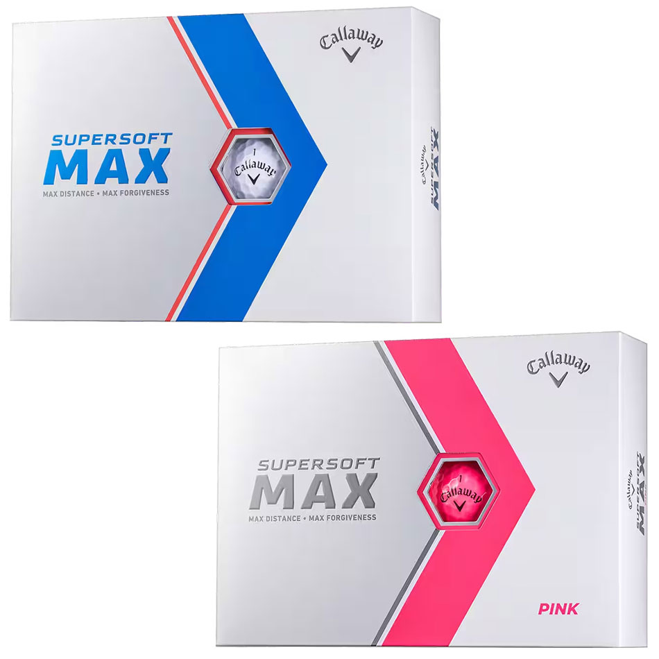 キャロウェイ スーパーソフト マックス 2023年モデル ゴルフボール 1ダース 12球入り ホワイト ピンク ディスタンス系 飛び系 2ピース｜nitrogolf