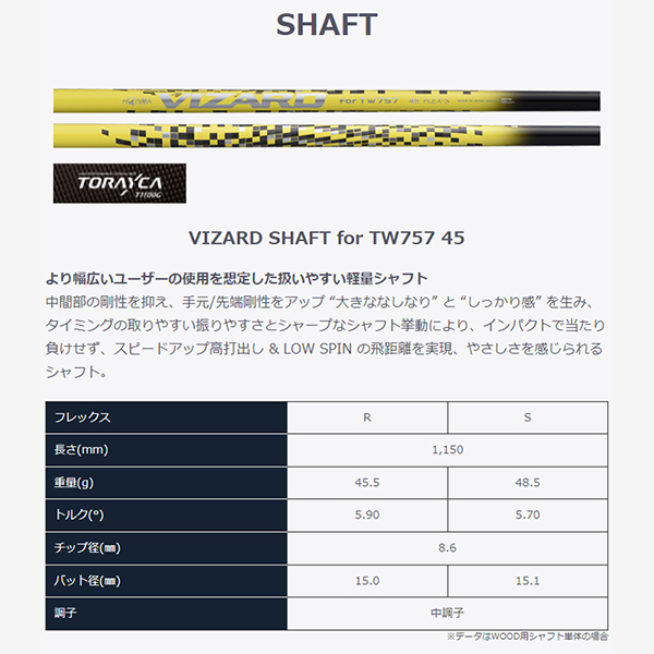 本間ゴルフ ツアーワールド TW757 TYPE-D PLUS ドライバー 2022年モデル VIZARD SHAFT for TW757 45シャフト メンズ ゴルフクラブ 右用｜nitrogolf｜06