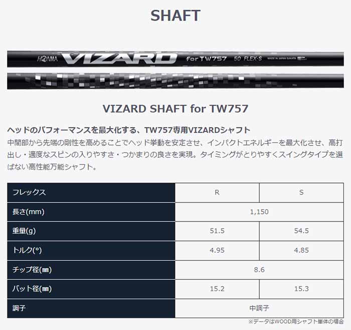 本間ゴルフ ツアーワールド TW757 Type-S ドライバー 2022年モデル VIZARD SHAFT for TW757シャフト HONMA TOUR WORLD タイプ-S メンズ ゴルフクラブ 右用｜nitrogolf｜06