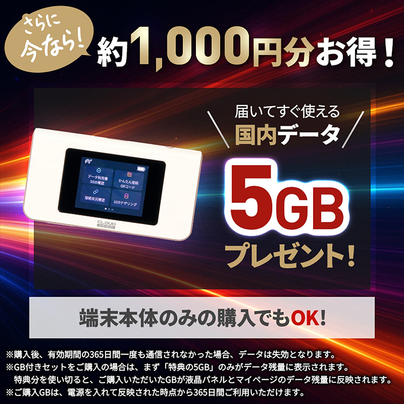 10GBプレゼント