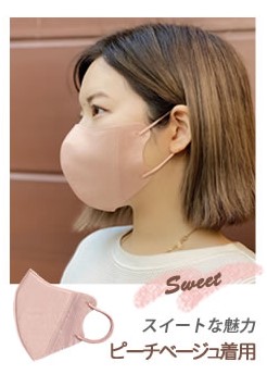 ３Dビューティマスク 3D 3層 不織布 立体 マスク ５枚入 使い捨て 小顔効果 血色カラー 肌の色が冴える かぜ 花粉 ほこり 個別包装 Beauty Mask |  | 04