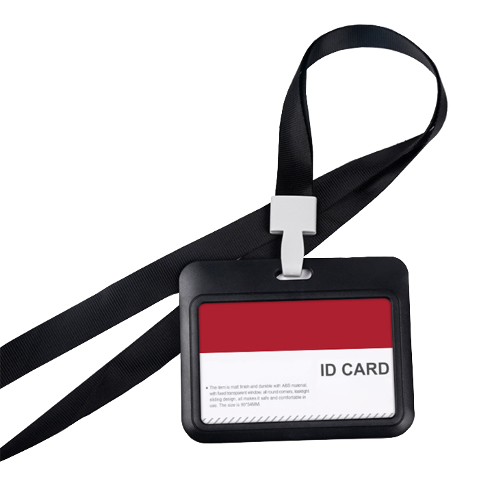 カードケース 名札ホルダー ネックストラップ付き ハードタイプ 吊り下げ名札 icカード 縦型 横型