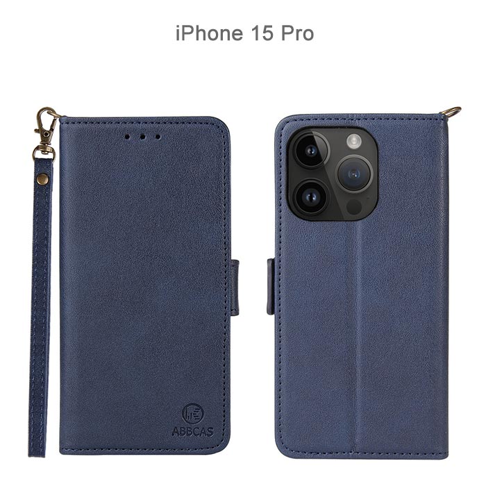 ケース 手帳型 ストラップ付き iPhone15Pro iPhone15ProMax 耐衝撃