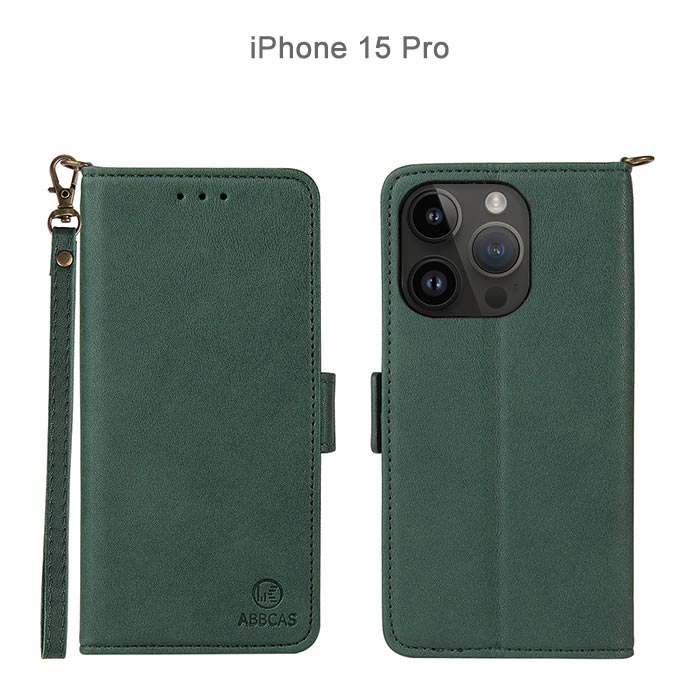 ケース 手帳型 ストラップ付き iPhone15Pro iPhone15ProMax 耐衝撃