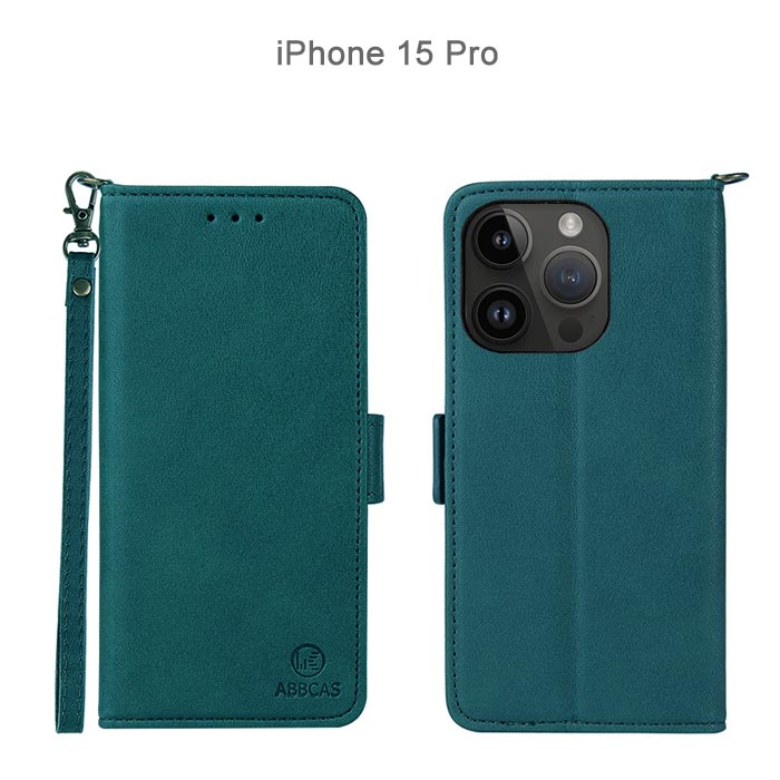 ケース 手帳型 ストラップ付き iPhone15Pro iPhone15ProMax 耐衝撃