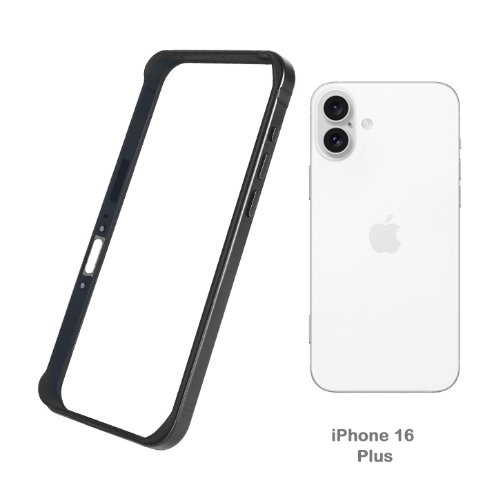 iPhone16 Pro ケース アルミバンパー フレームカバー ストラップホール