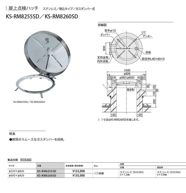 スーパーセール】 家ファン Yahoo 店キョーワナスタ KS-RM8255SD 屋上