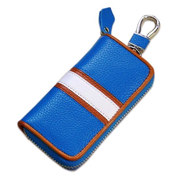 訳ありアウトレット キーケース ラインデザインがおしゃれな大容量スマートキーケース ラウンドファスナー 本革  メール便送料無料 |  | 01