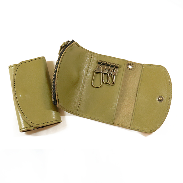 キーケース 【 名入れ 無料】 メンズ 栃木レザー 三つ折り小銭入れ付 レザー 本革 革婚式 ギフト 誕生日 プレゼント 還暦 お祝い 記念日 就職祝い クリスマス | ブランド登録なし | 03