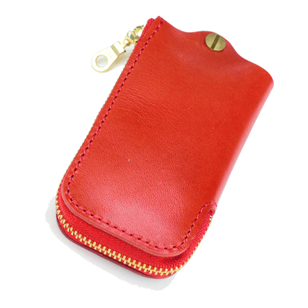 キーケース 【 名入れ 対応】メンズ 栃木レザー U字ファスナースマートキー 本革 革婚式 ギフト 誕生日 プレゼント 送別 シンプル 記念日 内祝い クリスマス | ブランド登録なし | 02