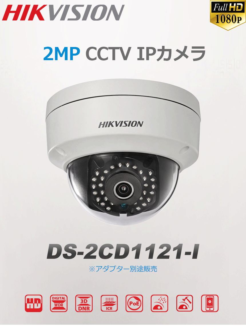 HIKVISION] 防犯カメラ 200万画素 IP CAMERA 2メガピクセル