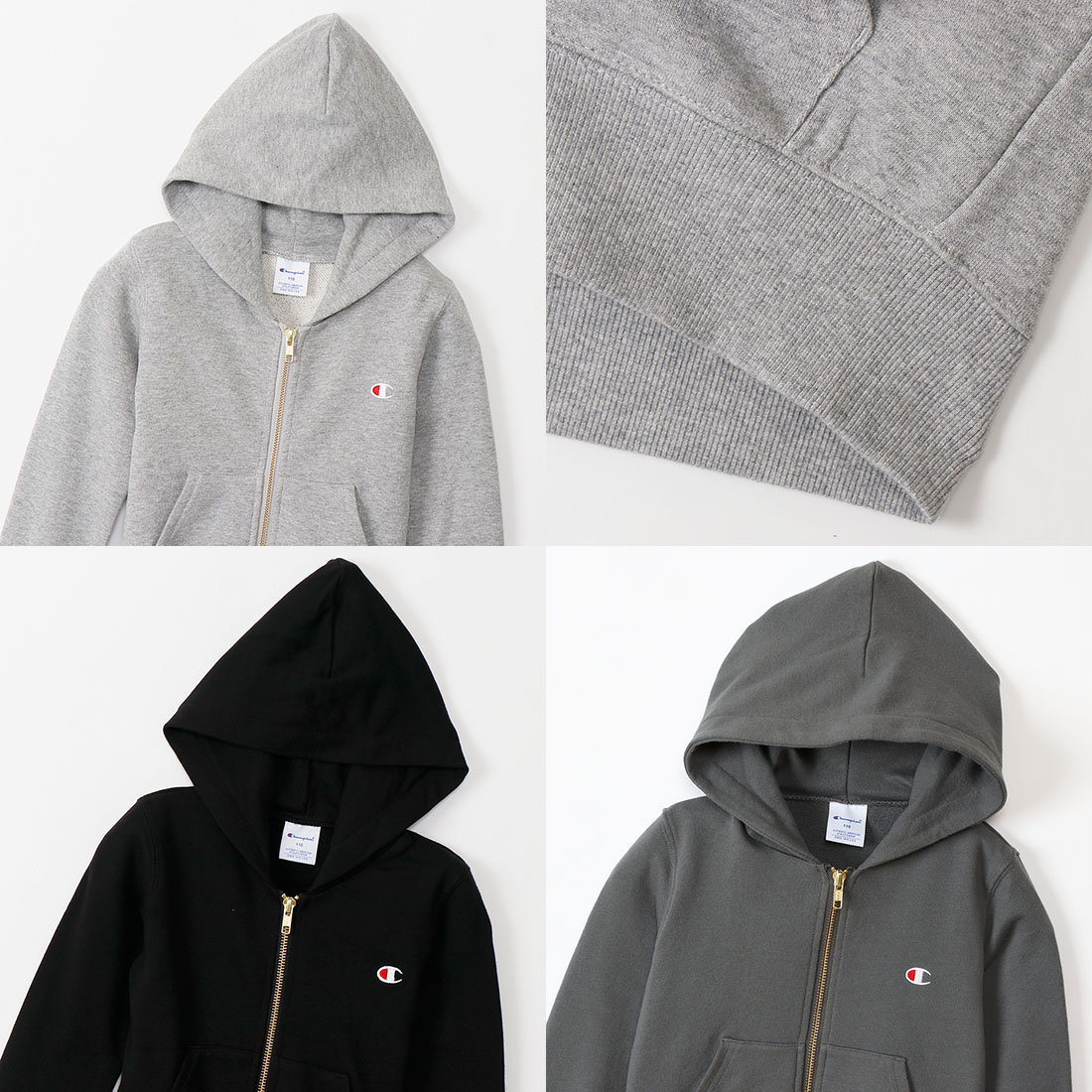 Champion チャンピオン 定番ジップアップパーカー（100cm 110cm 120cm 130cm 140cm 150cm 160cm）  アウター フルジップ メール便不可 CK-T103 2023春夏 23SS