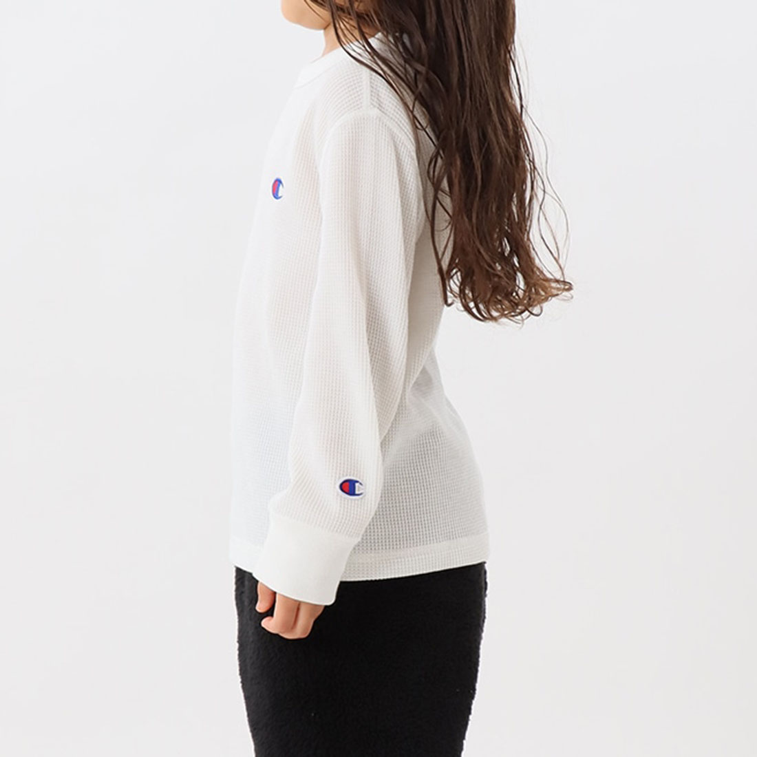 Champion チャンピオン ワッフルロンT（100cm 110cm 120cm 130cm