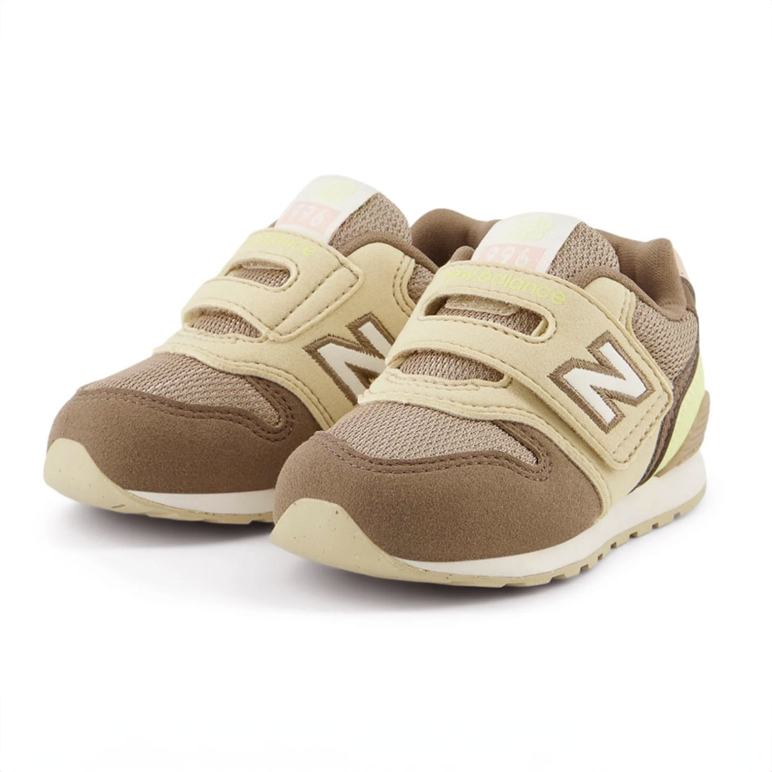 ニューバランス new balance ベビー キッズ IZ996スニーカー（ブラウン×イエロー）PA3 12cm 12.5cm 13cm  13.5cm 14cm 14.5cm 15cm 15.5cm 16cm 16.5cm