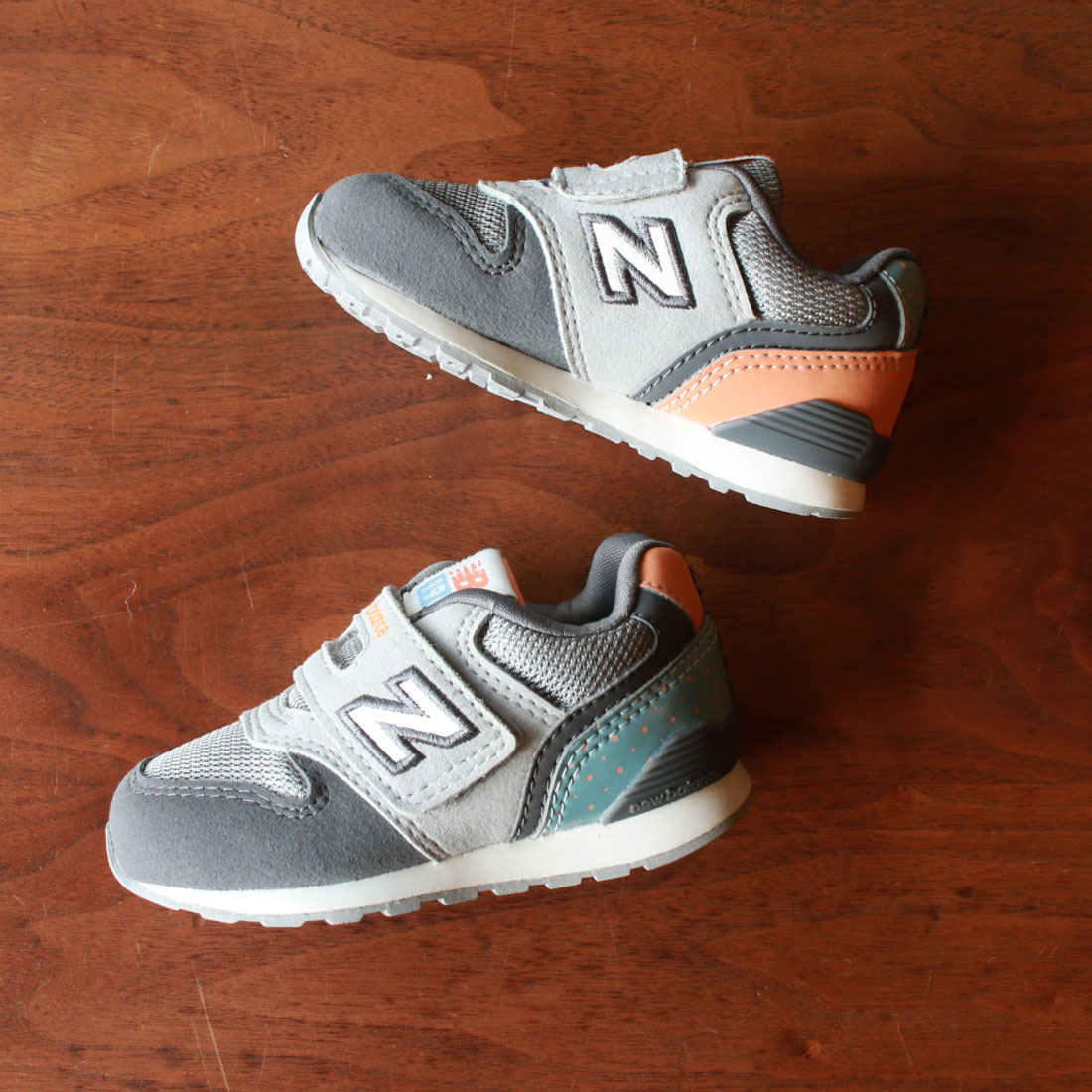 ニューバランス new balance ベビー キッズ IZ996スニーカー（グレー×ブルー）PB3 12cm 12.5cm 13cm 13.5cm  14cm 14.5cm 15cm 15.5cm 16cm 16.5cm