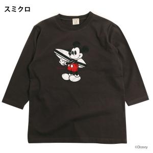 ディズニー 親子ペア お揃い ミッキーマウス 7分袖Tシャツ Surf Mickey（160cm 1...
