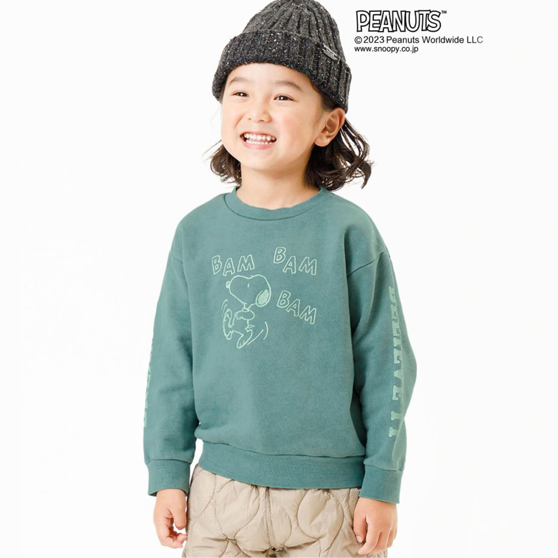 F.O.KIDS エフオーキッズ PEANUTSコラボガーメントダイトレーナー