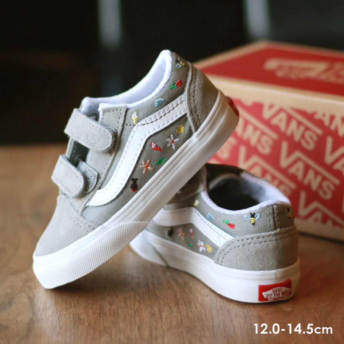 Yahoo! Yahoo!ショッピング(ヤフー ショッピング)VANS ベビーオールドスクール V 23SS グレー（12cm 12.5cm 13cm 13.5cm 14cm 14.5cm） メール便不可 靴 シューズ キッズ ベビー バンズ