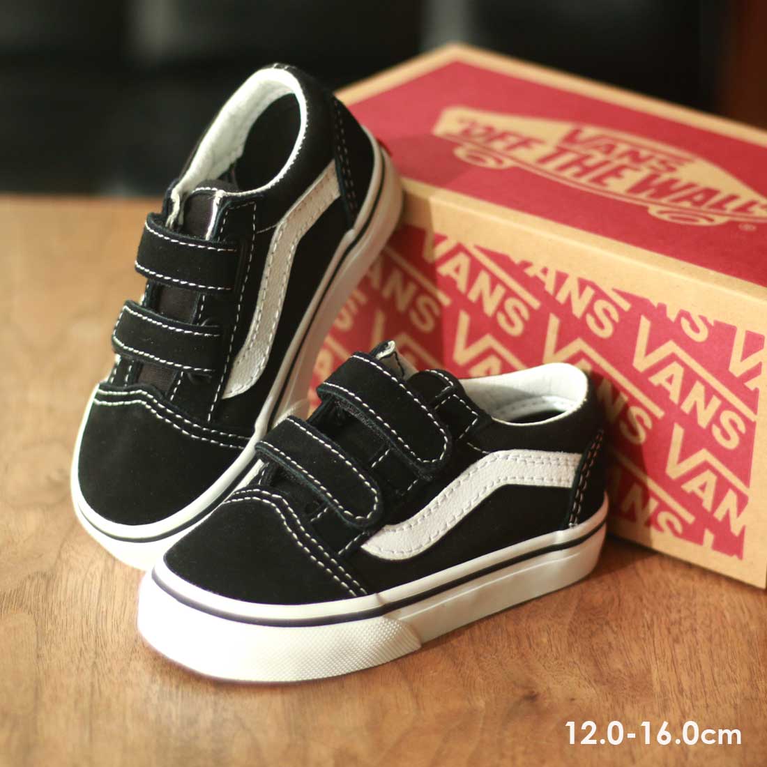 VANS ベビーオールドスクール V VN000D3YBLK アメリカ企画 サイズ大きめ（12cm 13cm 14cm 15cm 16cm）靴 シューズ キッズ ベビー バンズ 出産祝い 誕生日 ギフト｜noadept