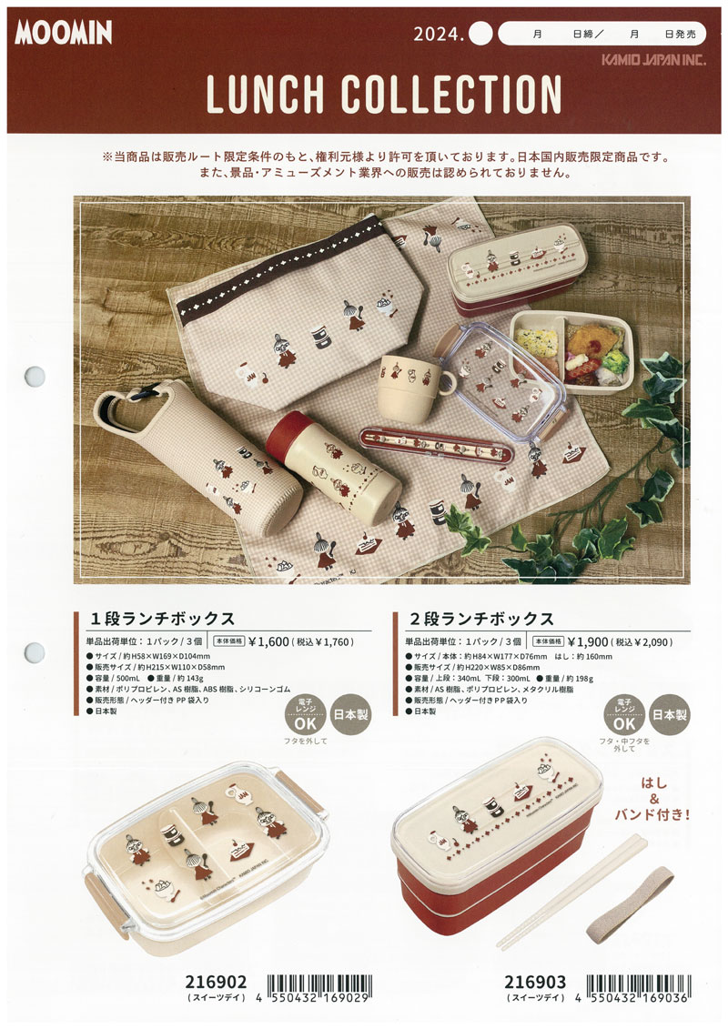 MOOMIN（ムーミン） 216903 2段ランチボックス スイーツデイ