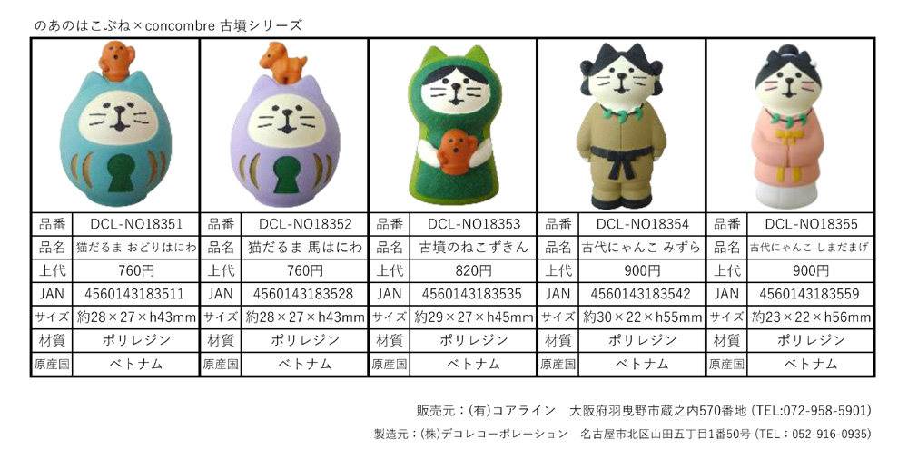 DECOLE（デコレ） DCL-NO18351-55SET「古墳シリーズ コンプリート5点