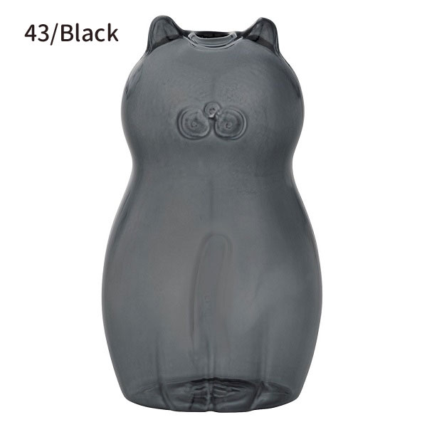 DECOLE（デコレ） LG-16141-43 Glass cat vase ネコの一輪挿し ガラス