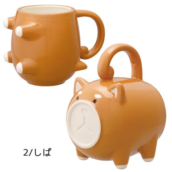 (未使用･未開封品)　デコレ(Decole) マグカップ しば 500ml アニマル炊飯マグ MG-59442 p706p5g Amazon｜デコレ(Decole) マグカップ みけ 500ml アニマル炊飯マグ MG
