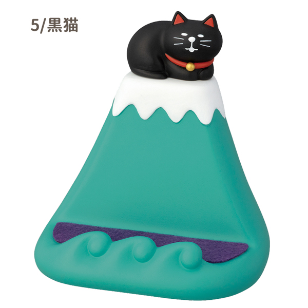 ZCB-16684-86 富士でまったり スマホスタンド 富士山と日本猫 DECOLE