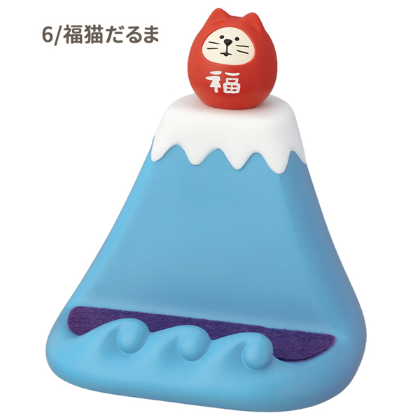ZCB-16684-86 富士でまったり スマホスタンド 富士山と日本猫 DECOLE