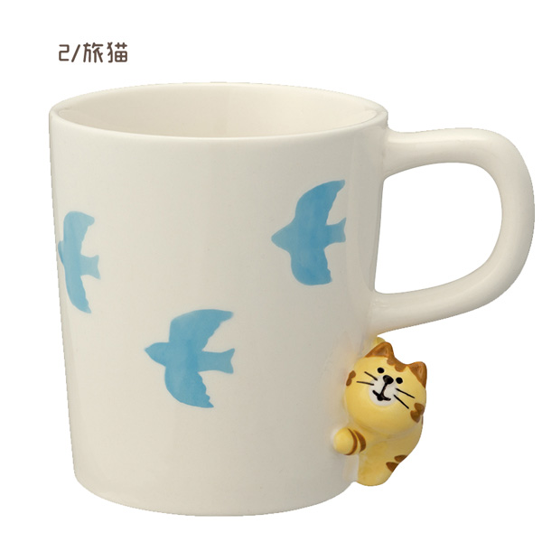 ZCB-47361-3「のぞき見マグ」パン好きパンダ 旅猫 野うさぎ デコレ concombre コンコンブル nozokimi mug cup 食器 台所 キッチン 用品 飲料 飾り 予約6/下｜noahs-ark｜03