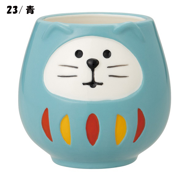 DECOLE（デコレ） ZCB-47621-24「開運カラー 福猫だるまマグカップ 赤