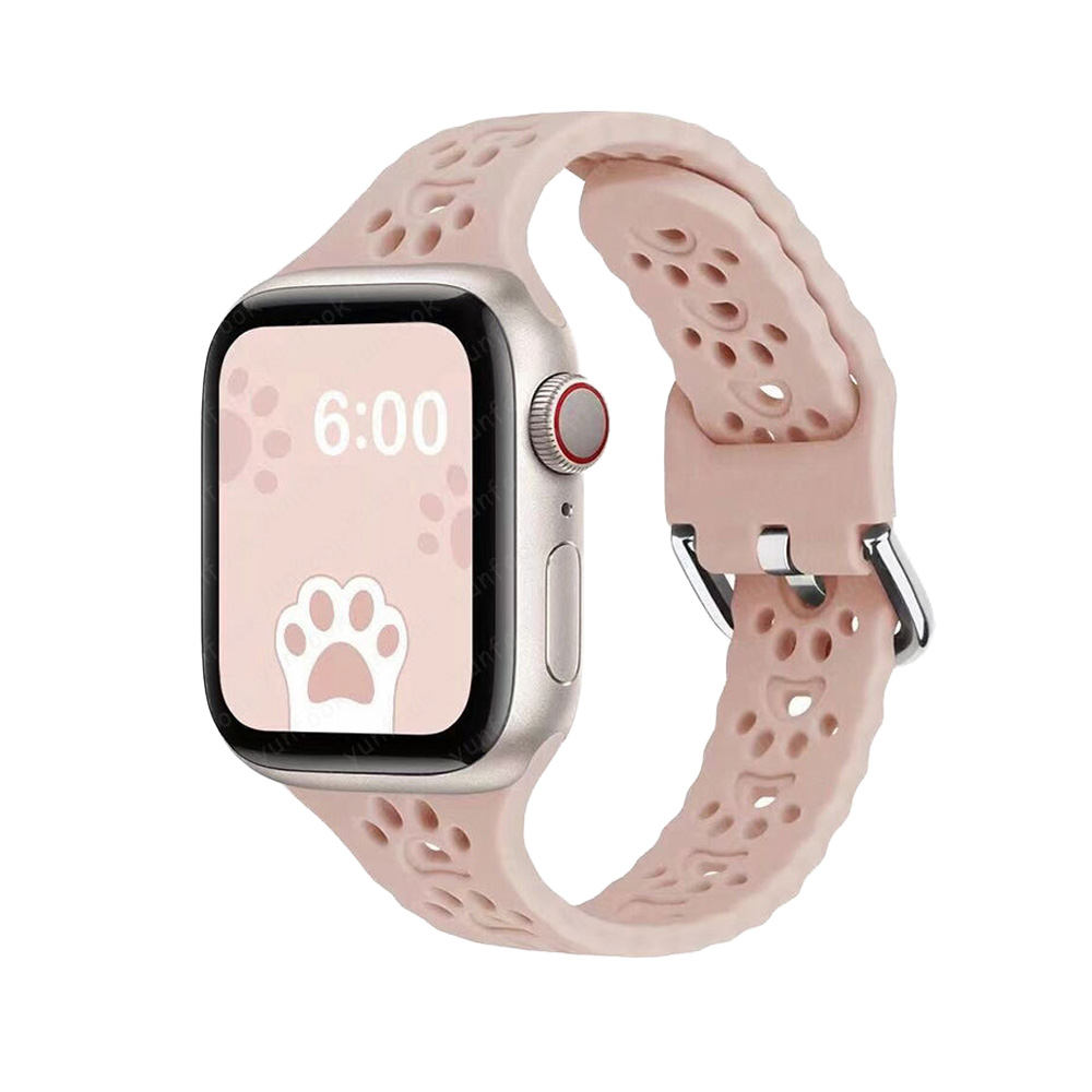 アップルウォッチ バンド 猫 アップルウォッチ9 41mm 45mm 女性 44mm 肉球 猫好き 40mm apple watch se 9 ベルト シリコン シンプル 可愛い ソフト｜nobistar｜06